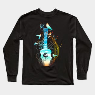Classic Guitar Bird Costume Gift Long Sleeve T-Shirt